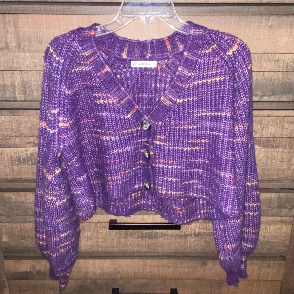 Ivory Ella button sweater